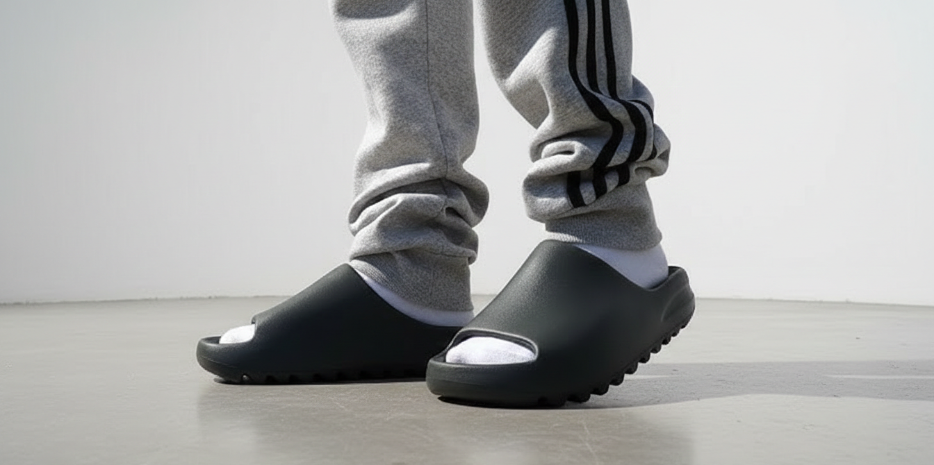 Black Yeezy Slides