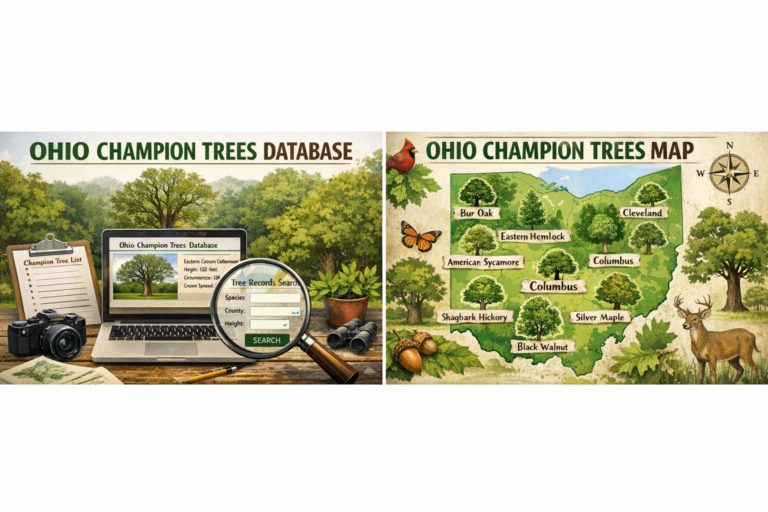 ohio champion trees database ohio champion trees map