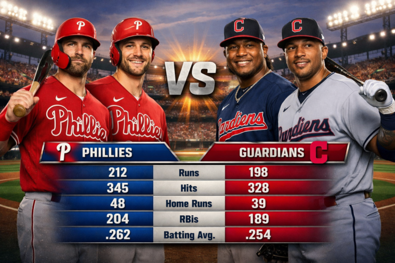 Phillies vs Cleveland Guardians Match Player Stats