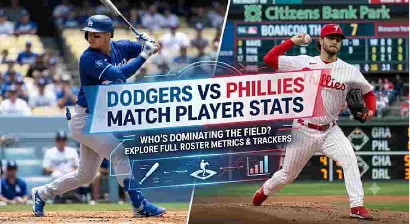 Dodgers vs Phillies Match Player Stats