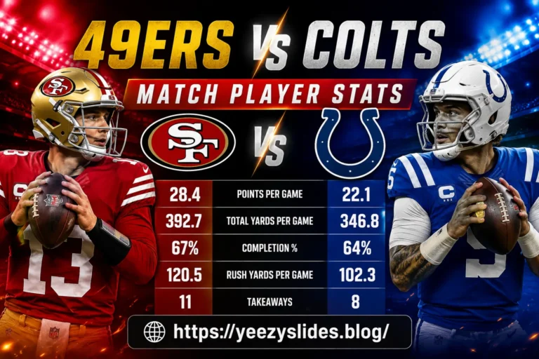 49ers vs Colts Match Player Stats