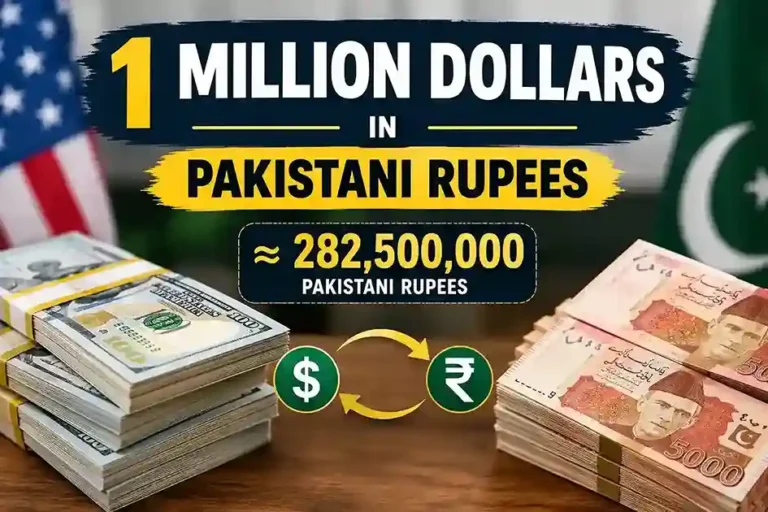 1 million dollars in Pakistani rupees conversion
