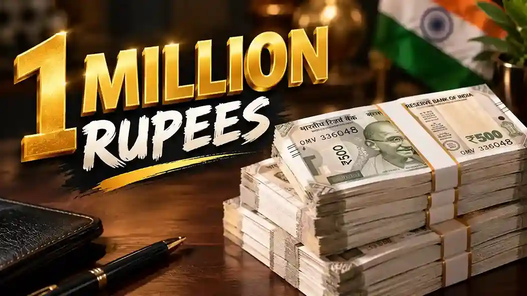 1 million rupees in Indian currency notes